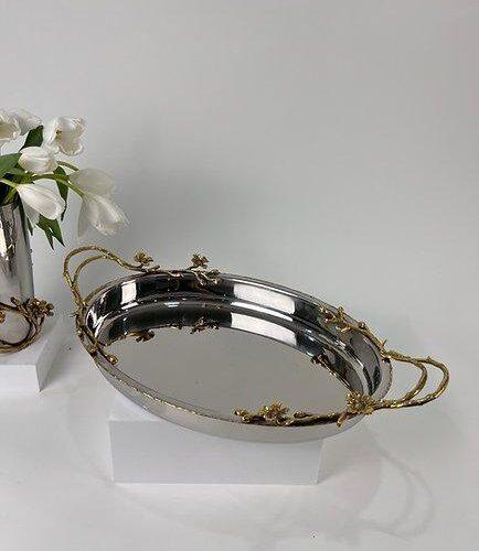 Jasmine Deep Tray/Platter (Silver)