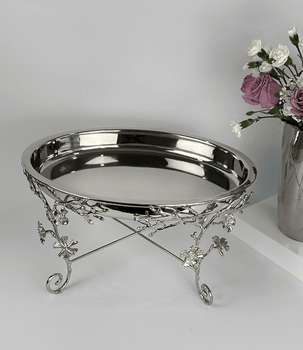 Jasmine Oval Platter (Nickel-Plated)