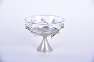 KNM_3504-scaled-1.jpeg Jasmine Glass Bowl with Stand (Nickel-Plated)