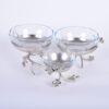 Jasmine 3-Section Glass Bowl (Nickel-Plated)