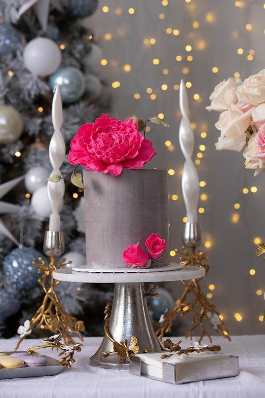 Marble Orchid Cake Stand