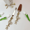 Orchid Cake Server and Knife Set