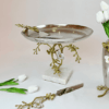 Orchid Cake Server and Knife Set