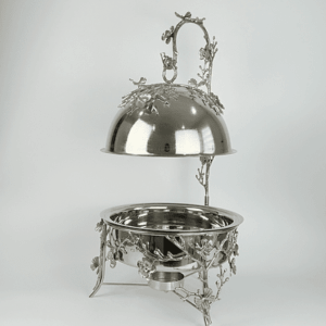 Jasmine 3-Section Glass Bowl (Nickel-Plated)