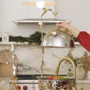 Orchid Platter with Marble Base