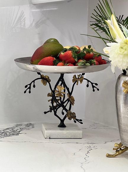 Orchid Platter with Marble Base