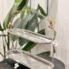 Orchid Two-Tier Oval Platter (Gold)
