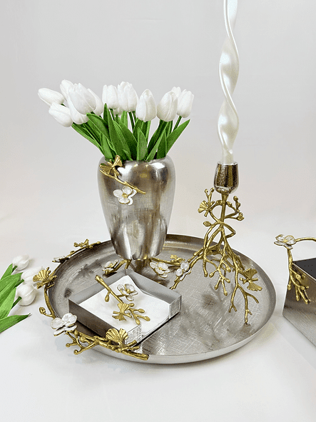 Round Orchid Plate (Gold)