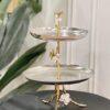 Two-Tier Orchid Platter (Gold)